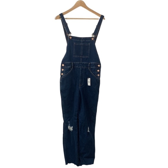 Express Ripped Straight Jean Overalls- NWT - Picture 16 of 16